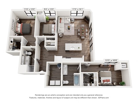 the outlook floor plan of 455 sq ft